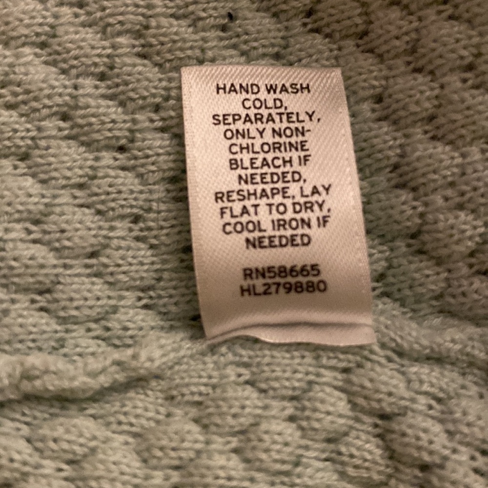 Hinge Nordstrom jeweled neckline waffled 3/4 sleeved split back knit sweater XS - Picture 11 of 11